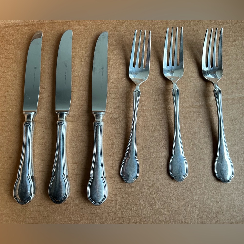Vintage "Lucky Wood Molyvana" E.P.N.S. Cutlery (3sets/6pcs)